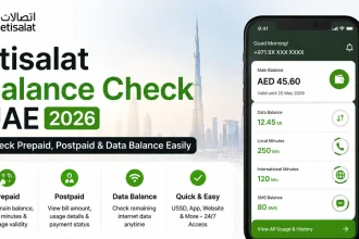 Etisalat Balance Check UAE , Complete Guide to Prepaid, Postpaid & Data Balance Check
